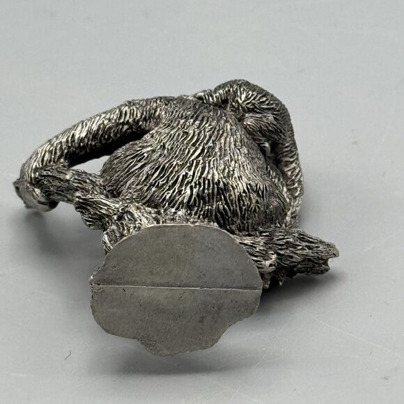 Vtg Pewter Koala Bear and Cub Figurine Sitting in a Tree Australian Animals 3" - Picture 2 of 7